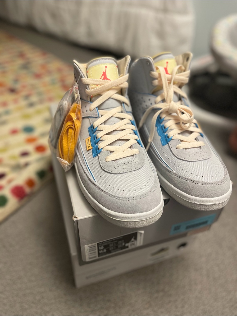Nike Air Jordan 2 Retro SP Union Grey Fog Size 10M/11.5W